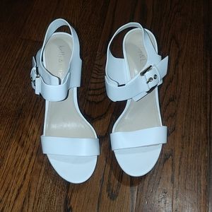 Used Kelly & Katie white platform heels